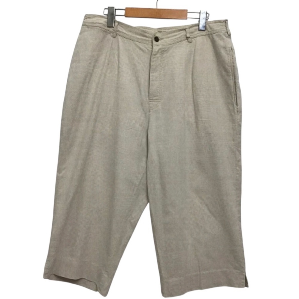LIZ Claiborne  linen cotton blend crop pants pedal pusher capris plus size 18
